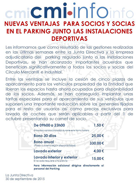 Nuevas-ventajas-para-socios-en-el-parking-junto-las-instalaciones-deportivas